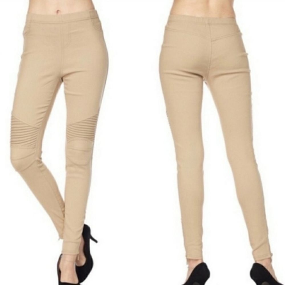 Khaki Motto Jeggings/Leggings - Picture 7 of 15